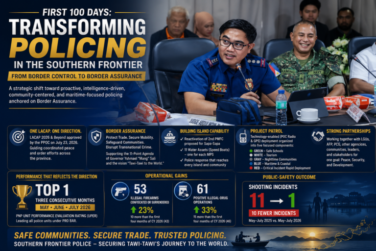 FIRST 100 DAYS: TRANSFORMING POLICING IN THE SOUTHERN FRONTIER